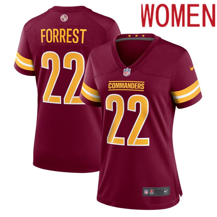 Women Washington Commanders #22 Darrick Forrest Nike Burgundy Game Player NFL Jersey->women nfl jersey->Women Jersey